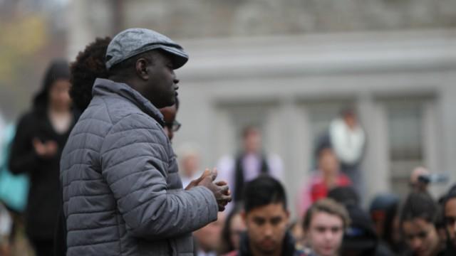 At the "blackout," planned by the UGBC vice president of diversity and inclusion, students and faculty spoke about their experiences with racism on campus.