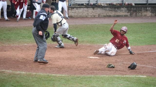 Gabriel Hernandez doubled in the 10th inning and scored on a errant throw to give the Eagles a 9-8 walk-off win in extra innings over Wake Forest.