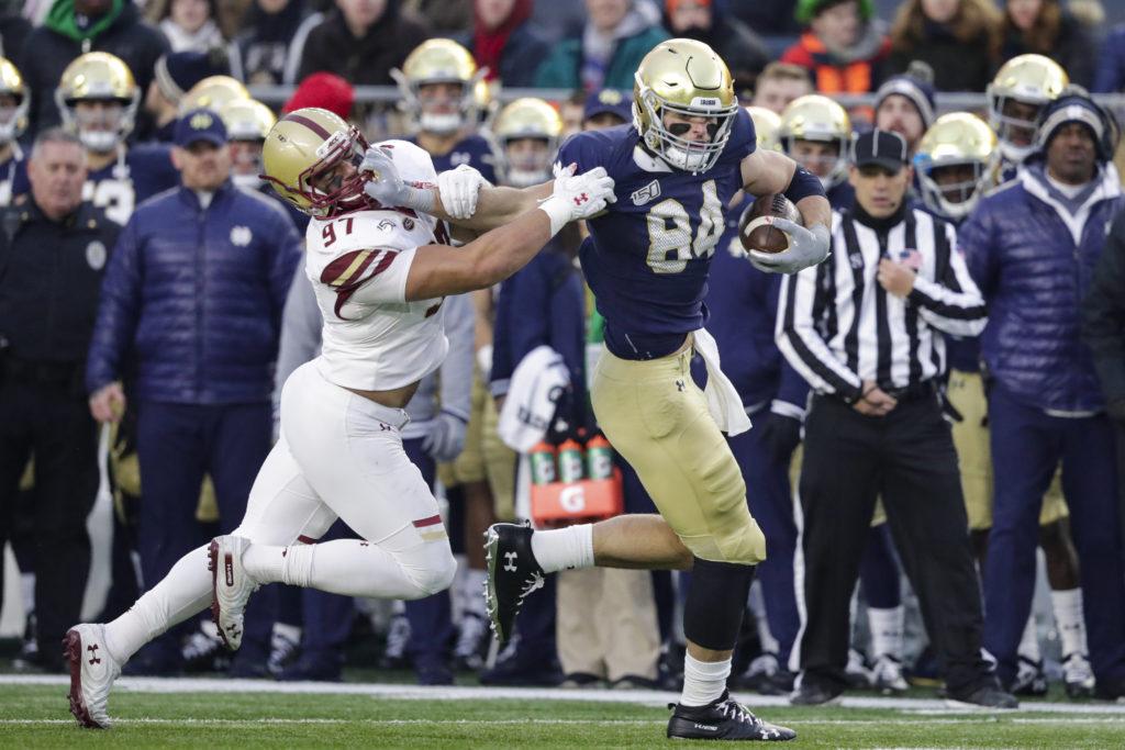 Notebook: Book, Irish Defensive Line Cause Eagles Issues in Holy War Defeat