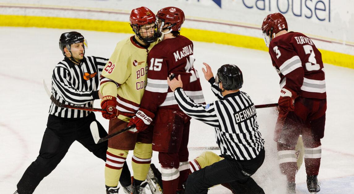 BC men’s hockey will play at Frozen Fenway in January for the first time since 2017. (Leo Wang / Heights Staff)