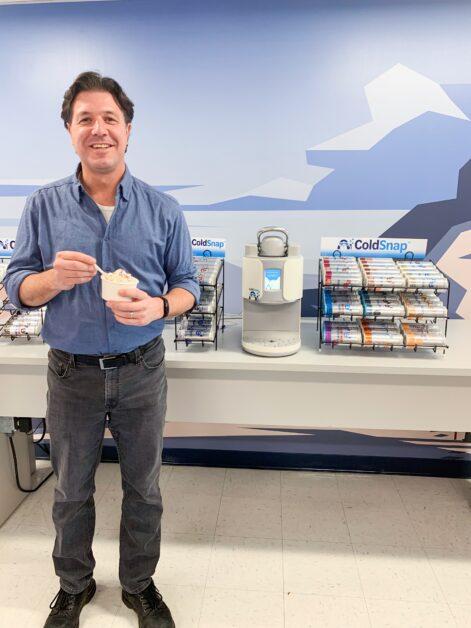 “My daughters seemed disappointed … so we wrote the idea in their invention journal,” Fonte said. “We signed it and then the next day I went into work, and I started asking my engineer friends, ‘Do you think we could freeze six ounces of ice cream in a minute?’”