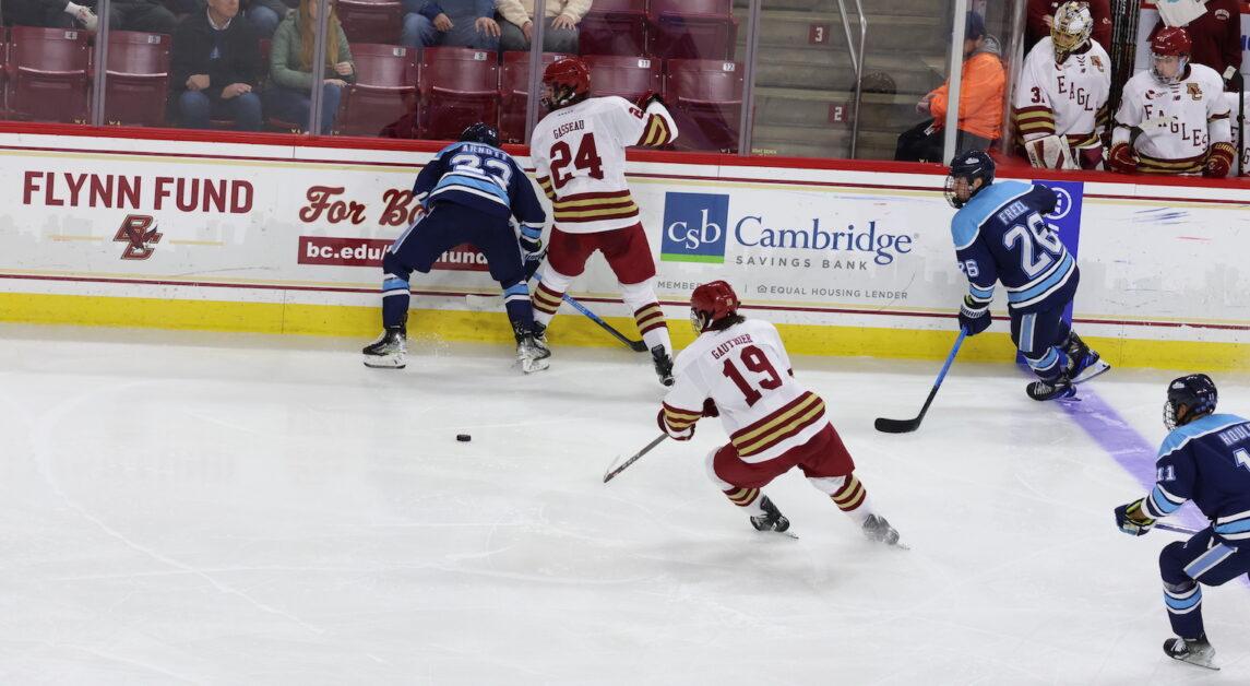 Cutter Gauthier scored the Eagles' only goal of the game. (Kellen Davis / Heights Staff)