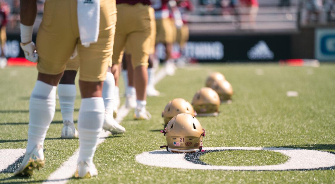 Matt Applebaum spent the 2020 and 2021 seasons as BC’s offensive line coach. (Chris Ticas / Heights Editor)