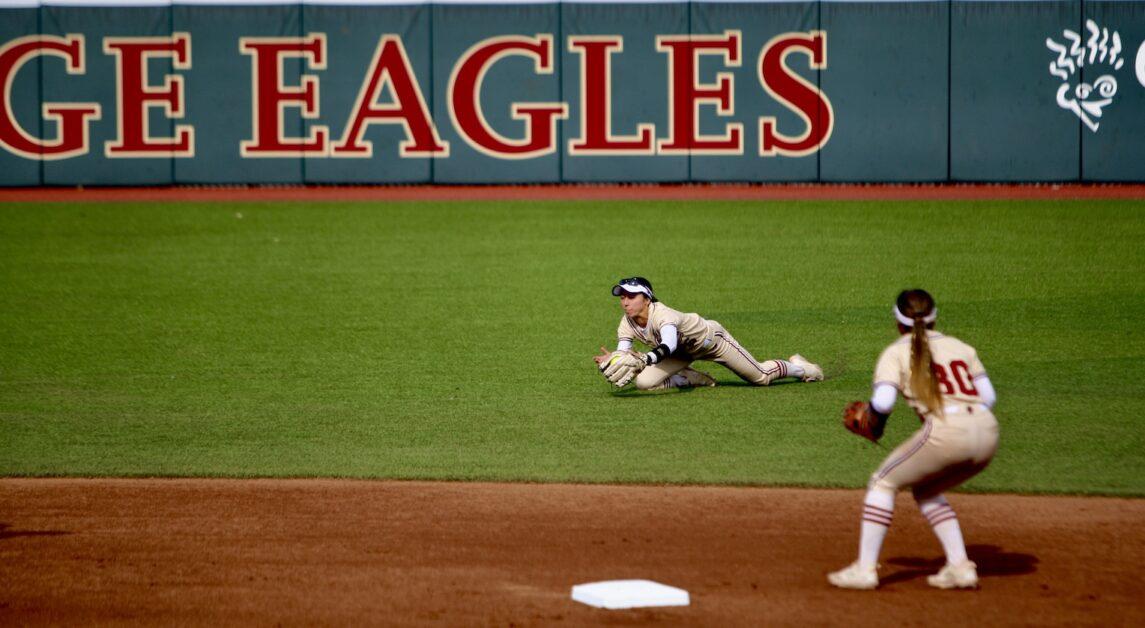 The Eagles held North Carolina to one run in the first game. (Aditya Rao / Heights Staff)