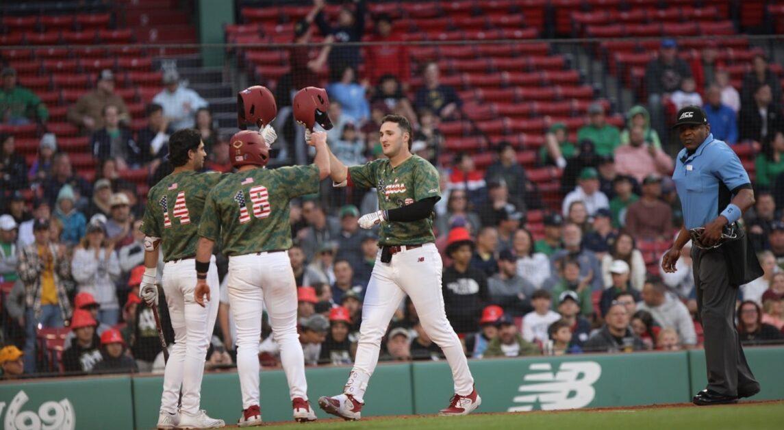 Joe Vetrano notched his third and fourth home runs of the regional. (Ethan Ott/ Heights Editor)