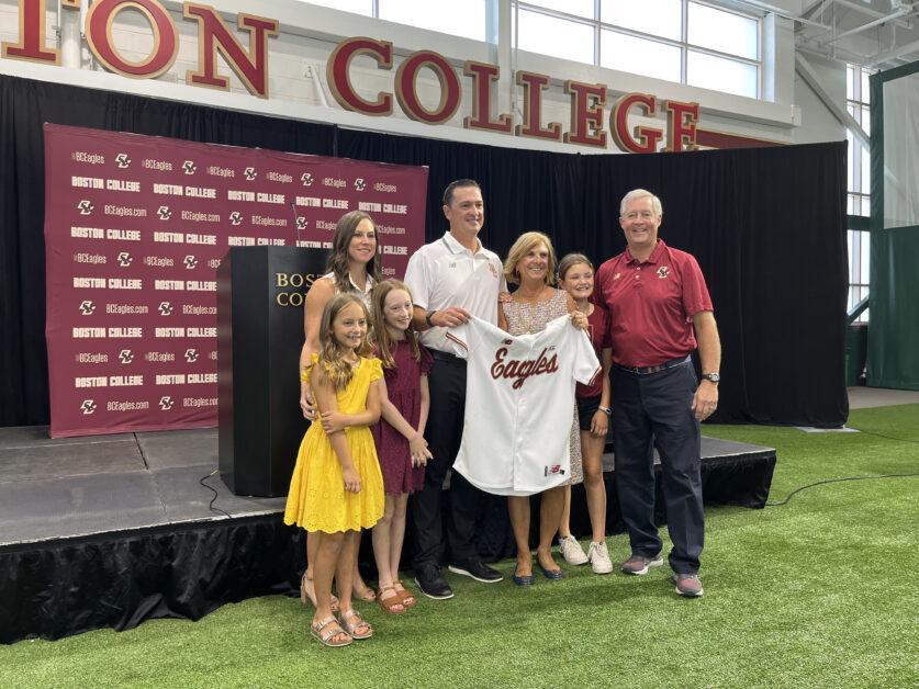 Todd Interdonato was introduced as Boston College baseball's new head coach on Monday inside the Pete Frates Center.