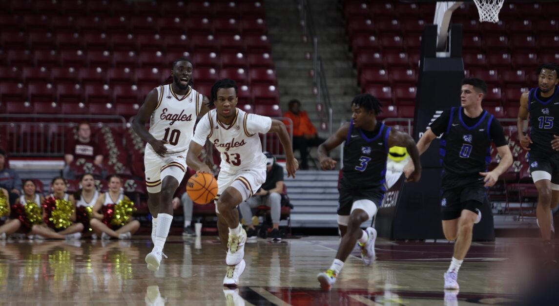 Donald Hand Jr., pictured, led all BC scorers with 16 points off the bench. (Wilson Baker / Heights Staff)