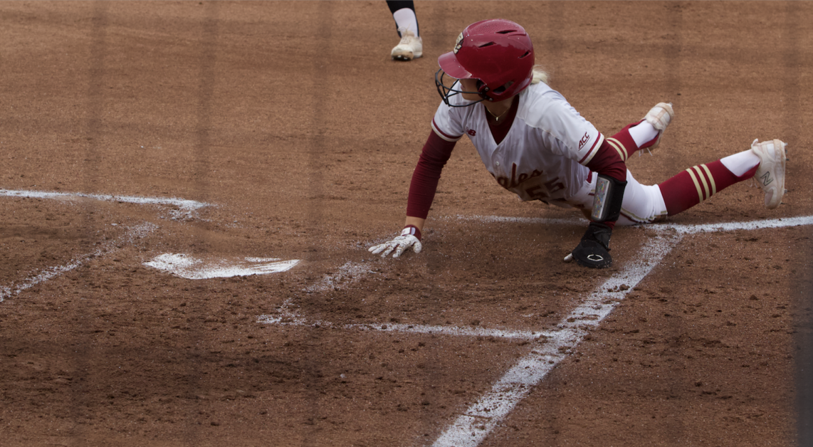 In Boston College softball's series against the No. 16 Hokies, the Eagles lost three consecutive games on the weekend. (Grace Liu / Heights Staff)