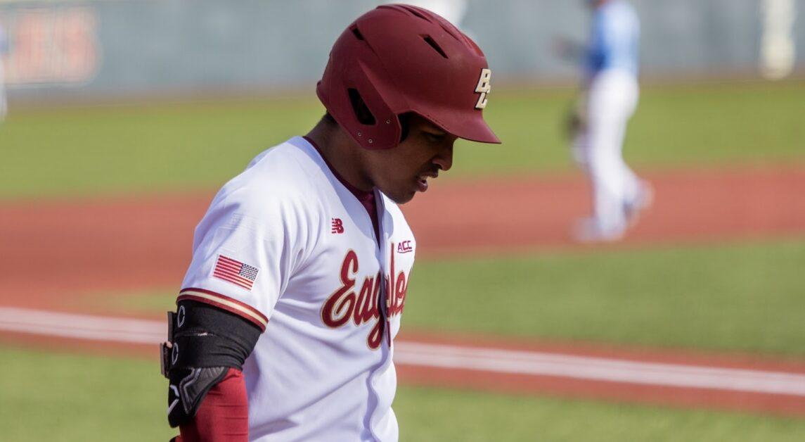 Kyle Kipp gave up five runs in the first inning of Friday’s mercy-rule loss. (Sarah Fleming / Heights Editor)