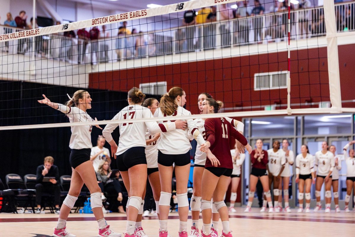 Sofija Marjanovic recorded nine kills in her first collegiate game. (Sarah Fleming / Heights Editor)