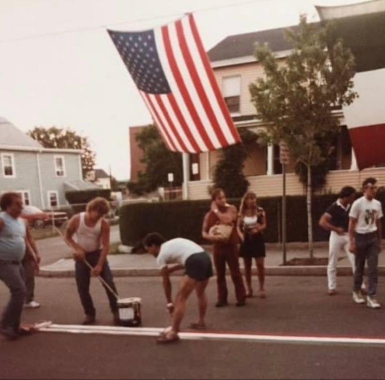 Two weeks ago, city workers painted standard double yellow lines on Adams Street in Newton’s predominantly Italian neighborhood of Nonantum.