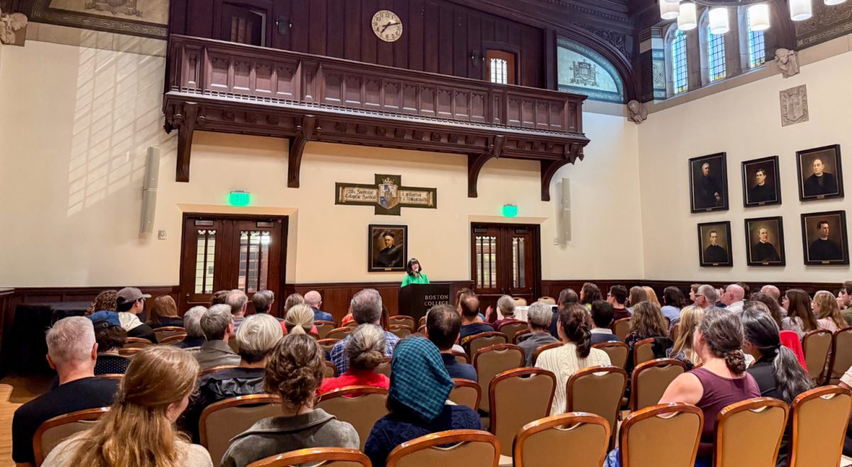 Boston College hosted Ní Ghríofa on Wednesday evening as part of its Lowell Humanities Series. (Brigham Ellis / Heights Staff)