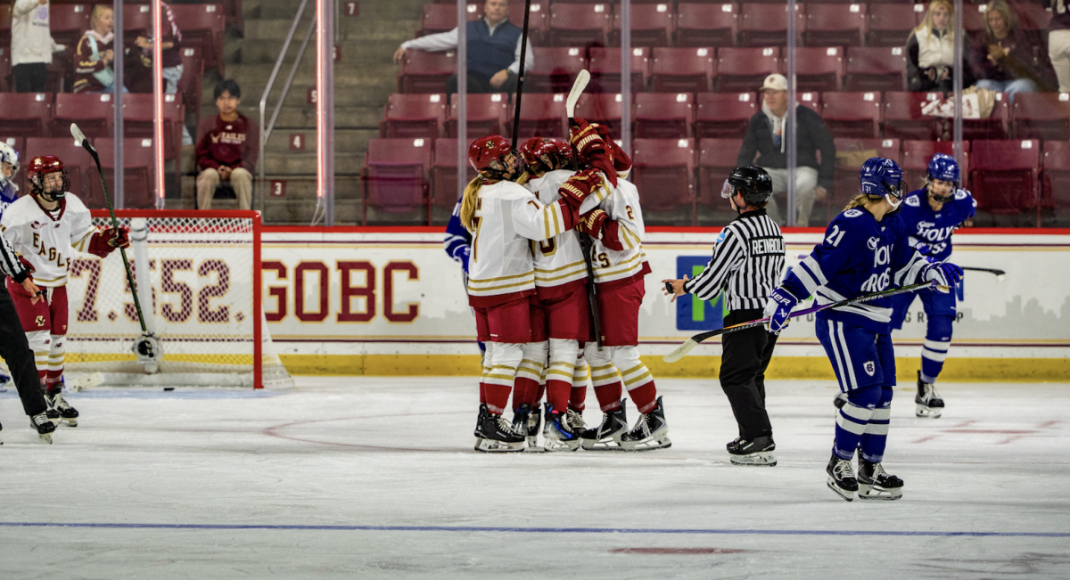 Sage Babey scored both of BC's goals against her former team. (Anatoly Guz / Heights Staff)