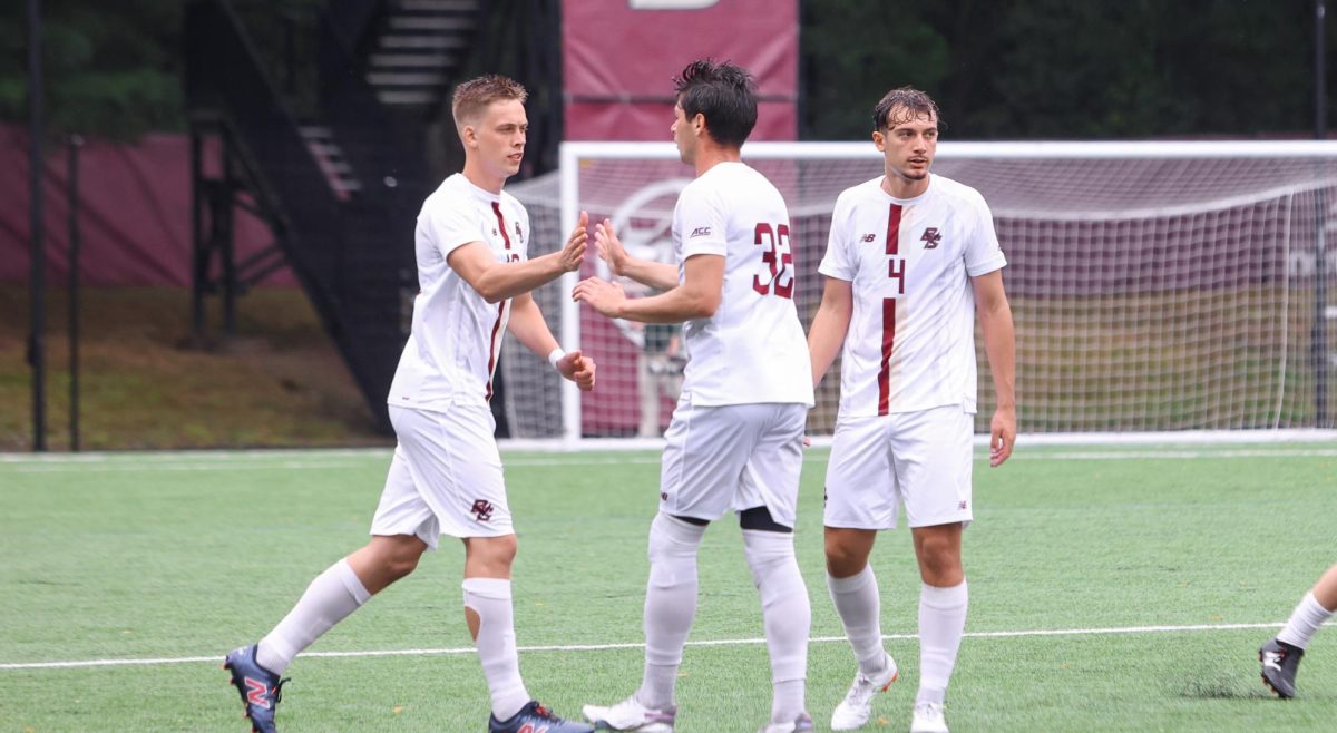 Hanken Tjostheim scored his 8th and 9th goals of the season in BC's loss. (Emily Ahern / Heights Editor)