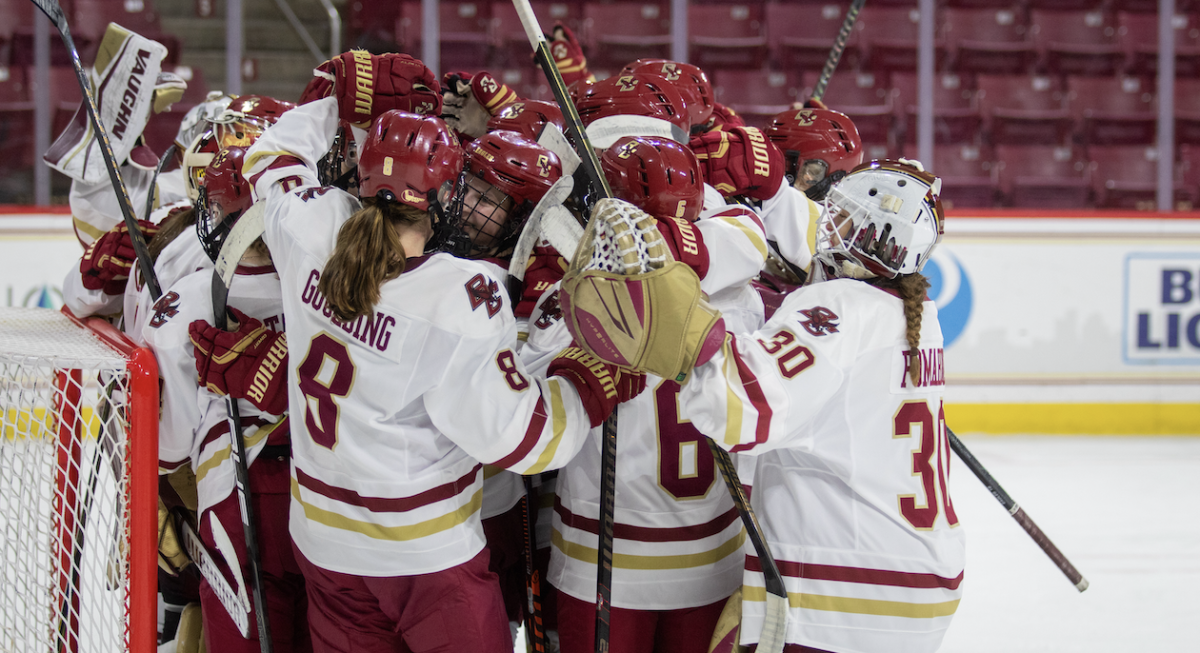 Boston College women’s hockey stretched its winning streak to two games on Saturday afternoon against Providence. (Yamari Santillan / Heights Staff)