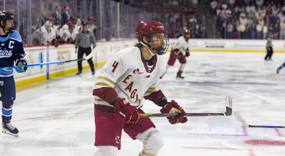 Stiga, pictured, did not register a shot during Saturday night’s loss. (Sydney Amero / Heights Staff)