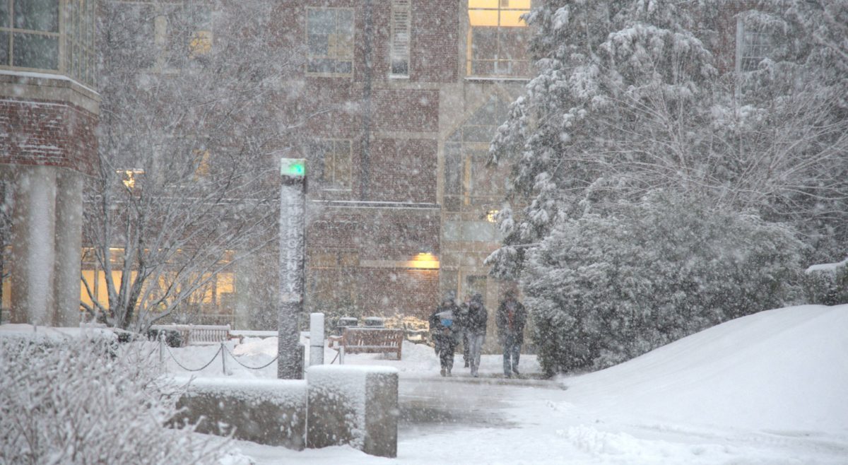 Monday's closure marks the first time in eight years that Boston College has canceled classes due to extreme snowfall. (Nicole Vagra / Heights Archives) 