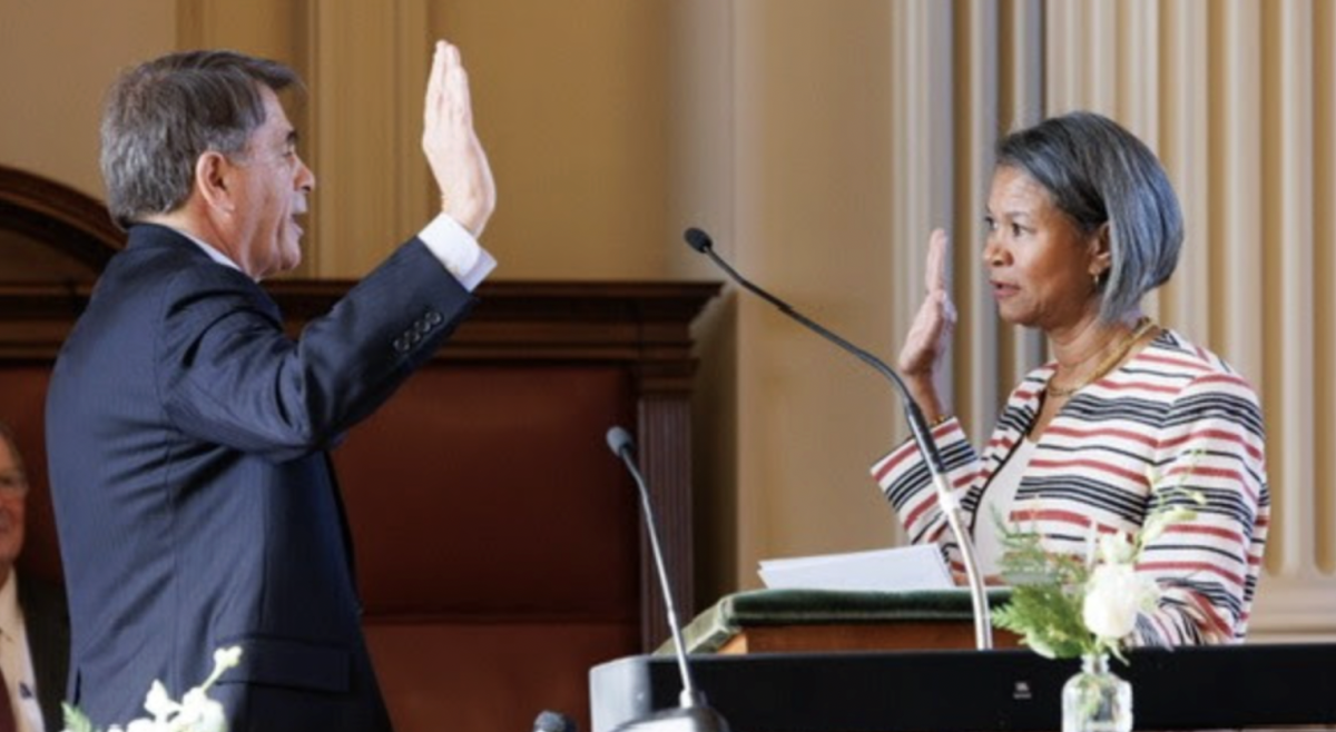 Massachusetts Governor Maura Healey recognized Newton as a valuable city for the state.  (Image Courtesy of Josh Lavine)