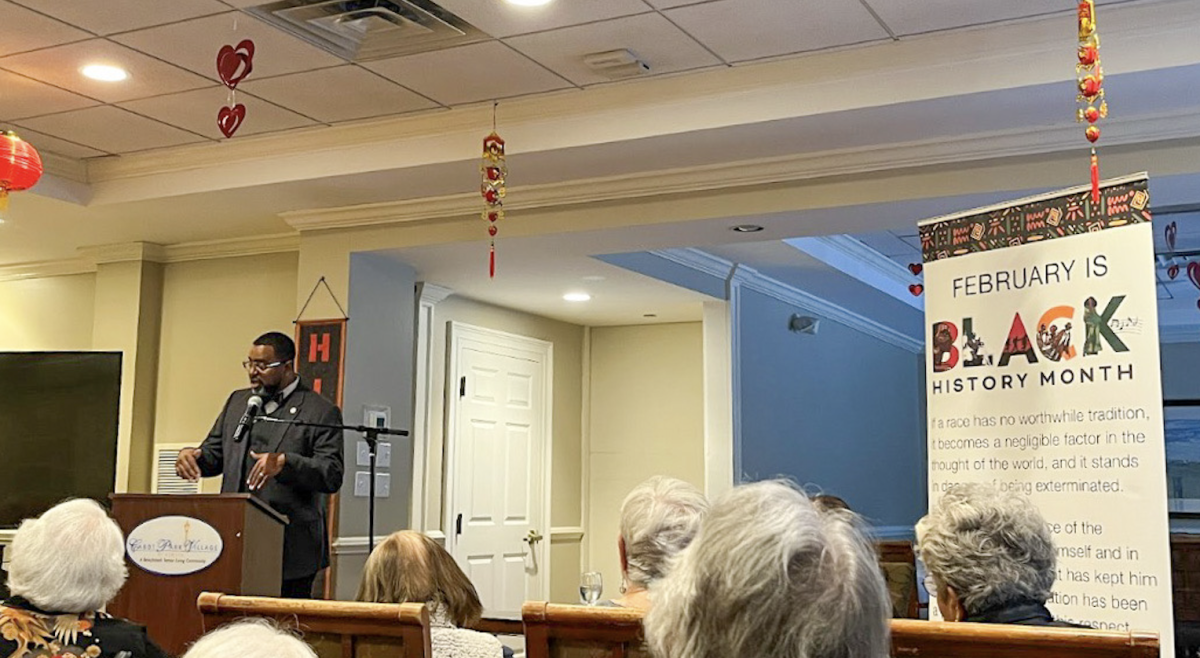 Hall transitioned to how Black Americans have persisted in the fight against inequality for generations, noting that Black resistance has always played a role in preserving democracy. (Jisu Yee / Heights Staff)