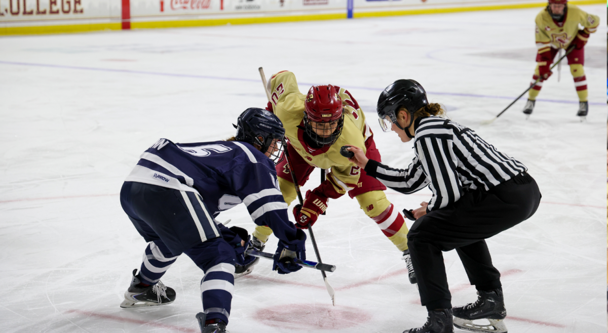 Conner, pictured, scored two goals in BC’s win. (Kylee Greene / Heights Staff)