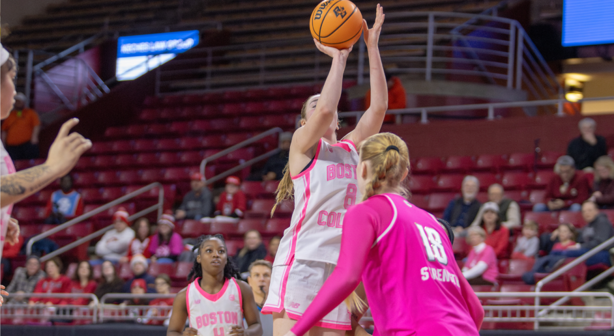Carmody, pictured, scored a career-high 27 points in BC's first win since late November. (Kally Murdough / Heights Staff)