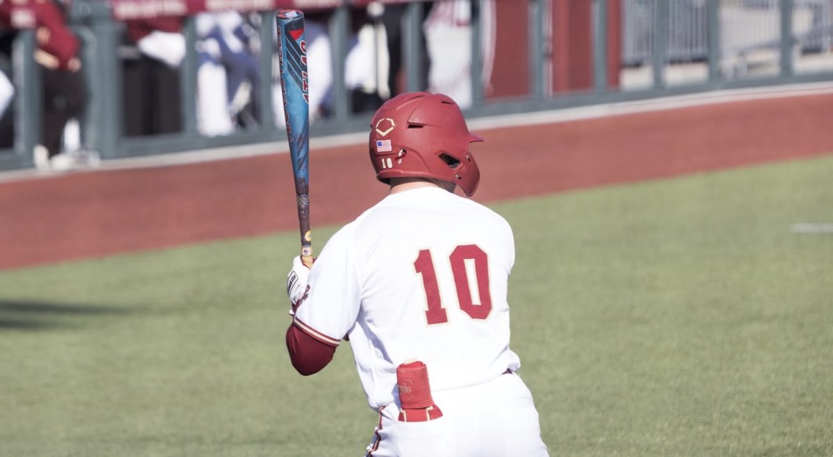 Larson, pictured, matched his career high with four RBIs. (Chloe Murphy / Heights Staff)