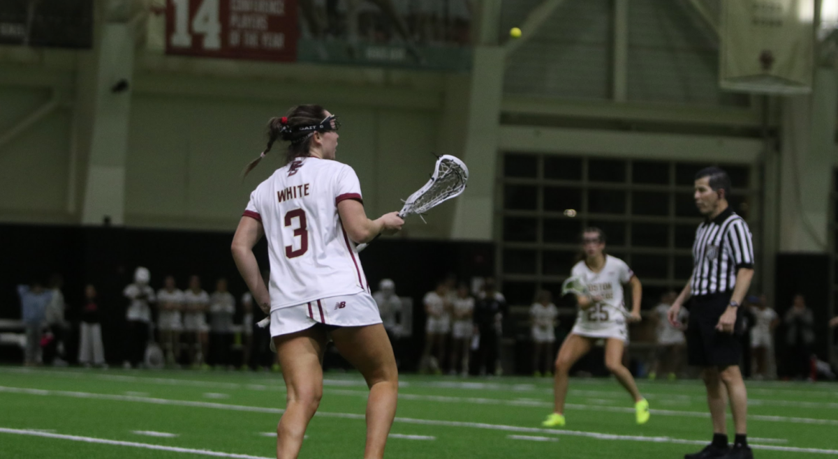 White, pictured, led the Eagles with three goals, marking her third hat trick of the season. (Afrah Aktar / Heights Staff)