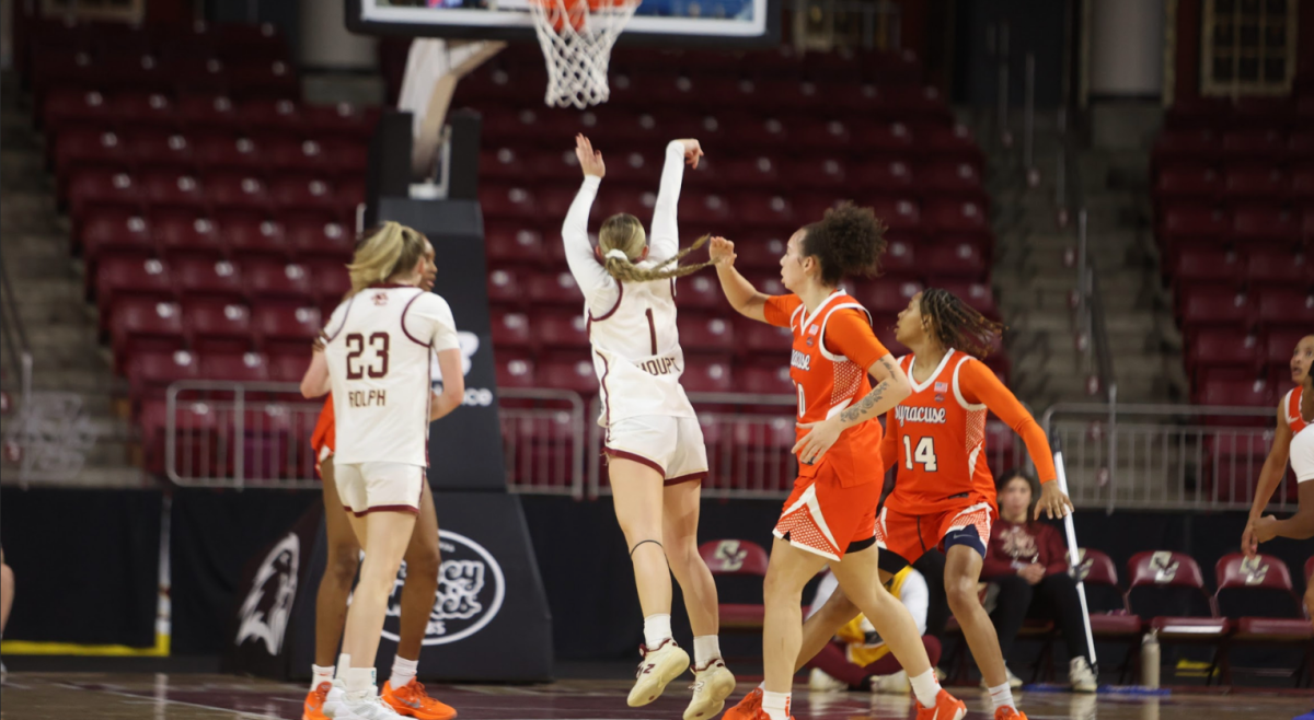 Houpt, pictured, put BC on the board with a jump shot. (Eylul Oktay / Heights Staff) 