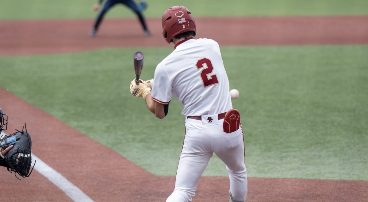 Mainolfi, pictured, tallied two hits and three RBI in Saturday's loss. (Ellie El-Fishawy / Heights Editor)