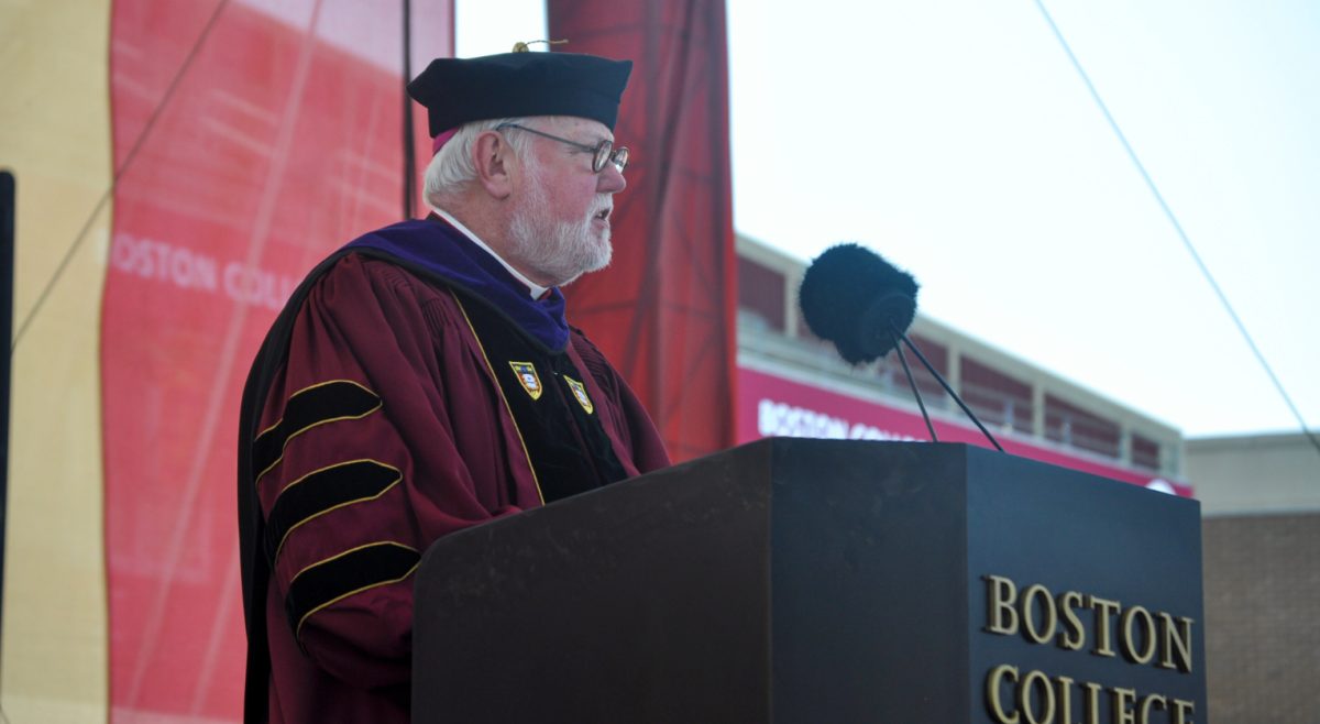 The ceremony marked Leahy’s final commencement before his stepping down on July 31 after a historic 30-year tenure. (Annika Engelbrecht / Heights Editor) 