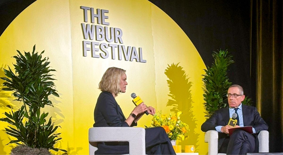 Maher spoke at the second annual WBUR Festival, which brought dozens of speakers to Boston for discussions, podcasts, and musical performances. (Mac Cobb / Assistant Sports Editor)